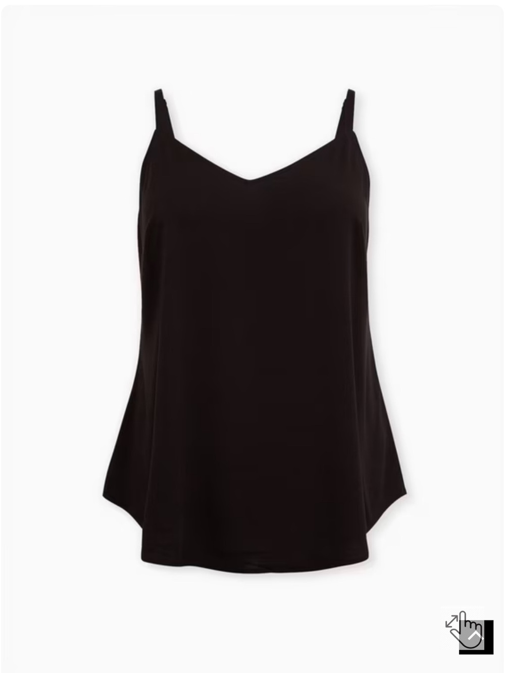 Torrid Sophie Chiffon Swing Cami Black Tank Top Size 1